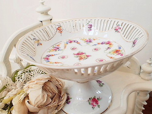 ローズガーランド 陶製コンポート アンティークショップ Eglantyne エグランティーヌ