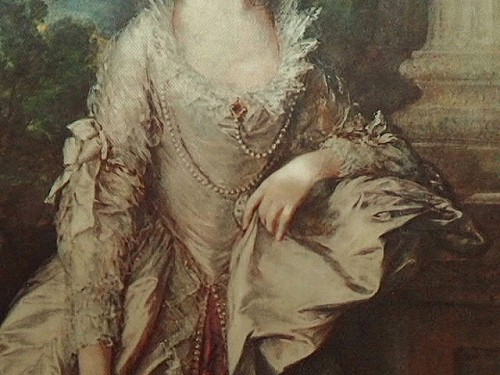 コウルドン グレアム夫人肖像シルク額装 アンティークショップ Eglantyne エグランティーヌ
